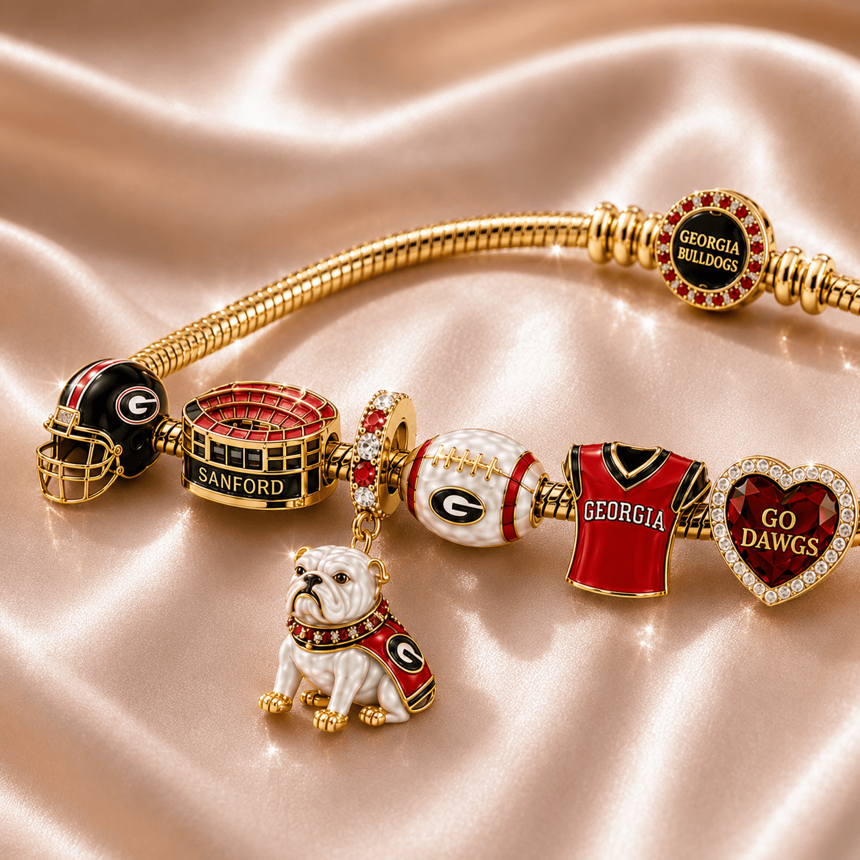 GGBD Gold Charm Bracelet Set TMH