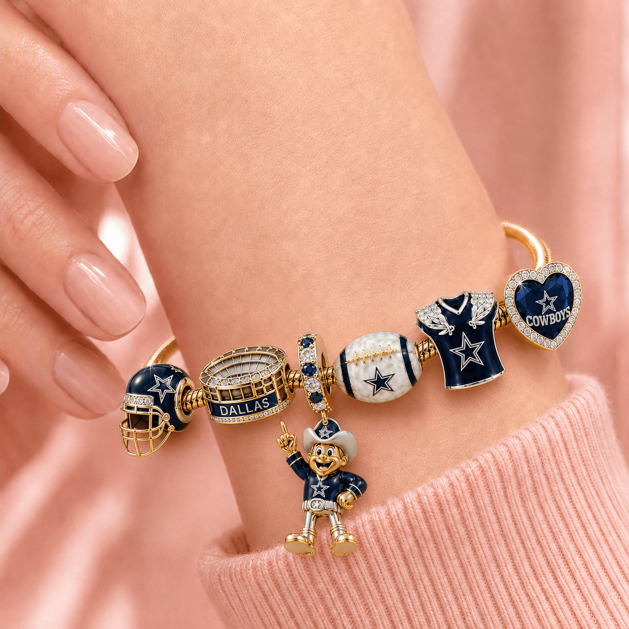 DLCB Gold Charm Bracelet Set TMH