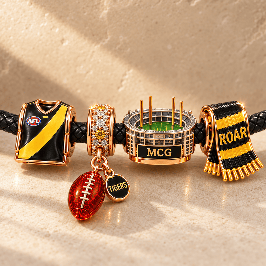 RIC Rose Gold Charm Bracelet Set NHVH