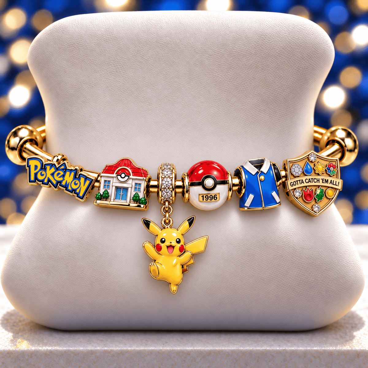 PKM Silver Charm Bracelet Set NTVA