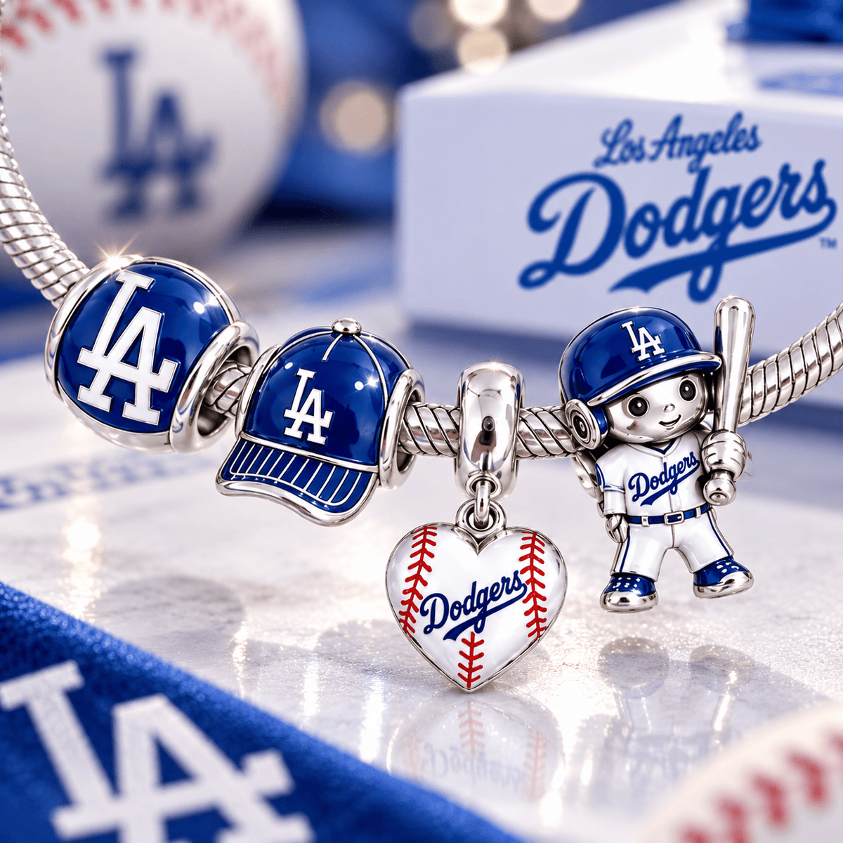 LAD Silver Charm Bracelet Set VTH