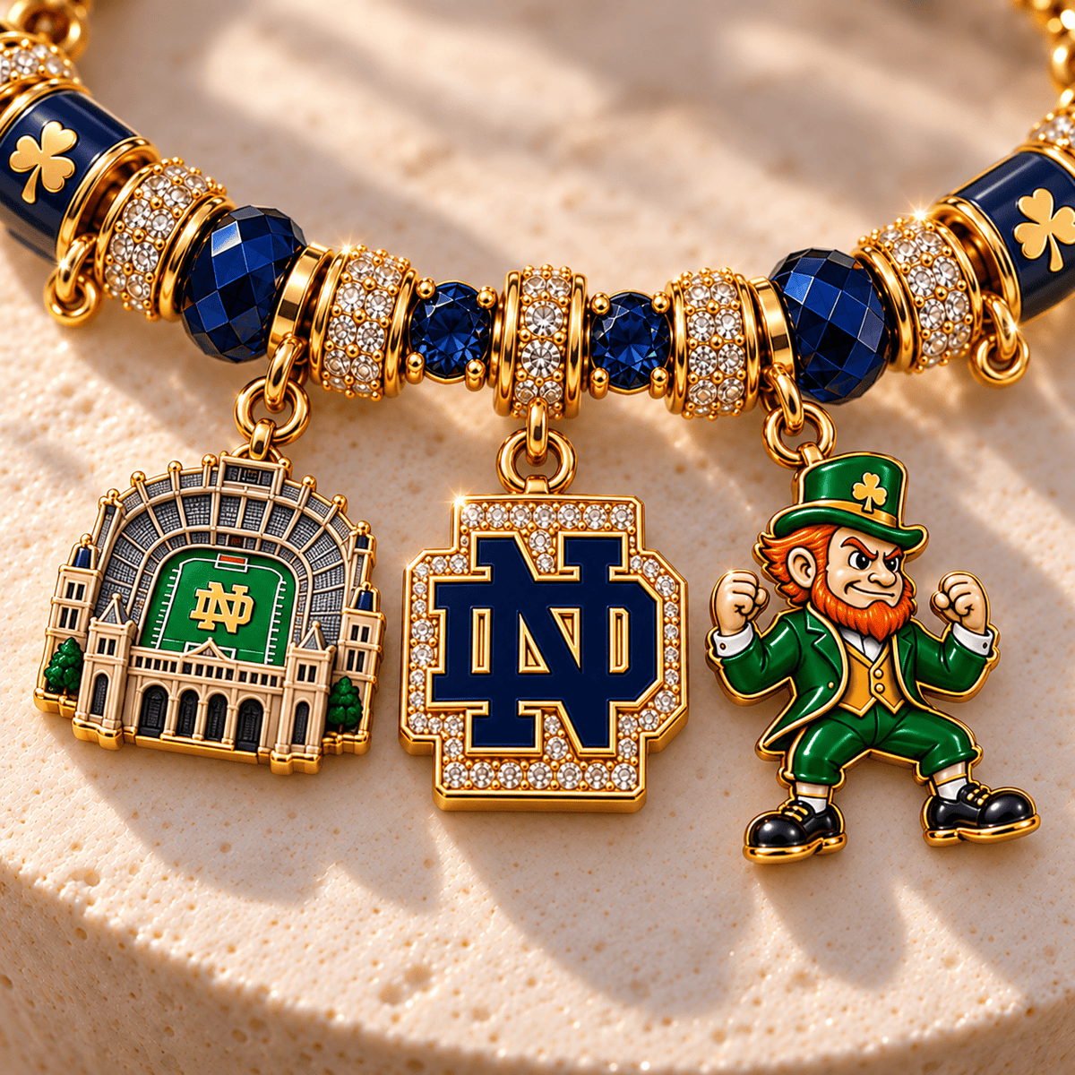 NODFI Gold Charm Bracelet Set NHVH
