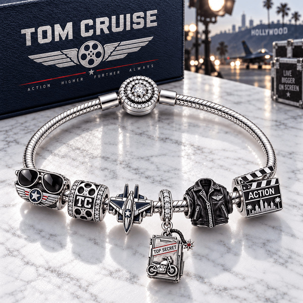 TCR Silver Charm Bracelet Set PTT