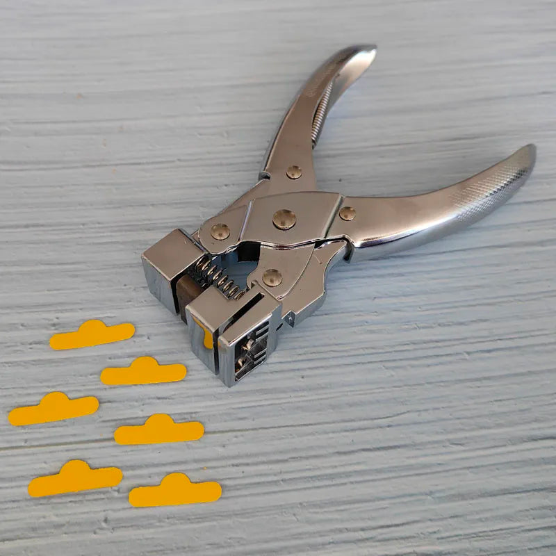 T Slot Shape Cut PVC Plastic ID Cutter Paper Tag Tool Plier Hole Identity Puncher Punch stationery Office Badge Card paperboard